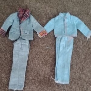 Barbie Gray Suit with Red Plaid Accents